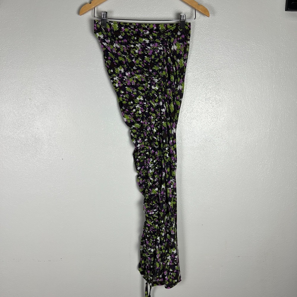 Atlein Collective Maxi Skirt Womens‎ 4 Asymmetric Ruched Multicolor Long Nylon